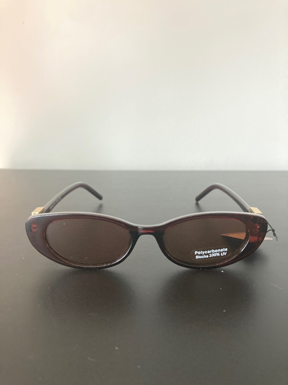 Metallic Accent Wide Oval Lens Sunglasses (MP50291SD) BROWN PRINT